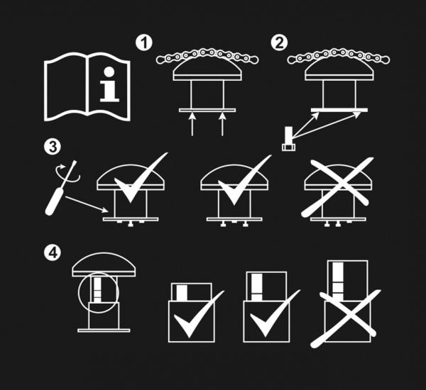 International verständliche Icons als Bedienungsanleitung auf den SPANN-BOXEN® von Murtfeldt Kunststoffe