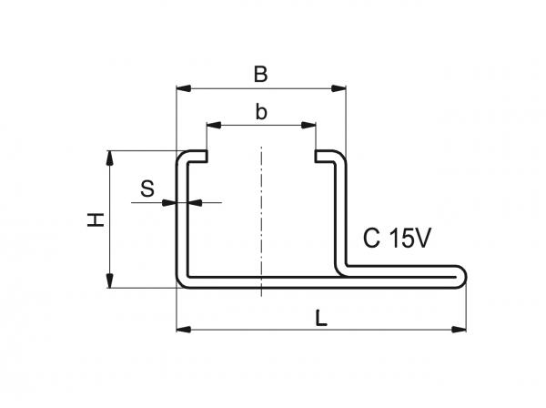 Staal-C-profielen - Staal-C-profielen - Murtfeldt GmbH Kunststoffe - Technische Zeichnung 3