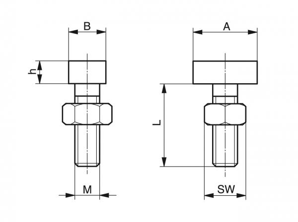 Viti con testa a martello - Profili di acciaio a C - Murtfeldt GmbH Kunststoffe - Technische Zeichnung 1