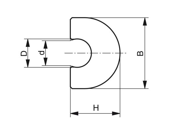 Barres de fixation pour acier rond - Profilés pour la manutention et le transport - Murtfeldt GmbH Kunststoffe - Technische Zeichnung 2