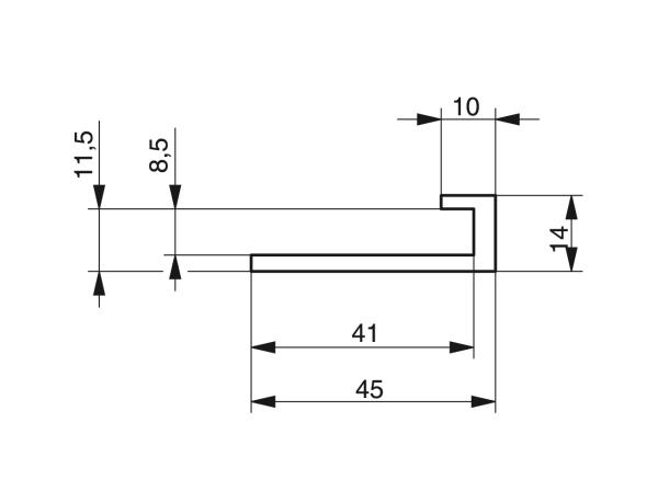 Slip-on profiles for flat steel - Profiles for conveying and transportation - Murtfeldt GmbH Kunststoffe - Technische Zeichnung 8