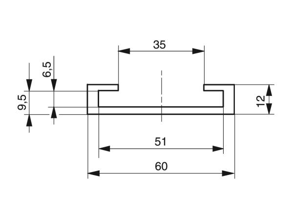 Slip-on profiles for flat steel - Profiles for conveying and transportation - Murtfeldt GmbH Kunststoffe - Technische Zeichnung 6