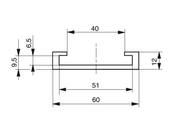 Slip-on profiles for flat steel - Profiles for conveying and transportation - Murtfeldt GmbH Kunststoffe - Technische Zeichnung 7