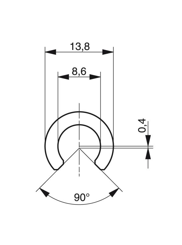 Profilés de balustrade - Profilés pour la manutention et le transport - Murtfeldt GmbH Kunststoffe - Technische Zeichnung 1