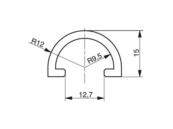 Profilés de balustrade - Profilés pour la manutention et le transport - Murtfeldt GmbH Kunststoffe - Technische Zeichnung 4