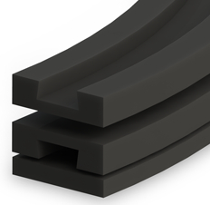 Curve guides for slat band chains with dovetail guide - Profiles for conveying and transportation - Murtfeldt GmbH Kunststoffe