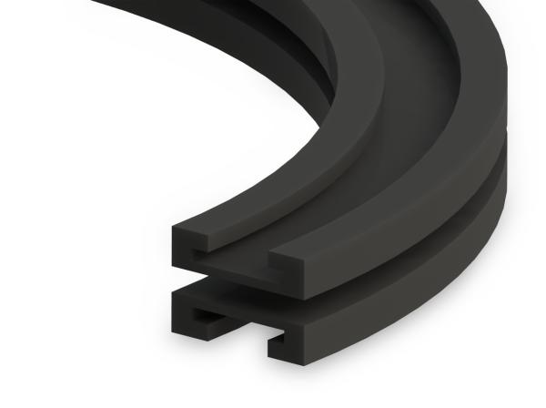Guides de courbes pour convoyeurs à charnières avec guide TAB - Profilés pour la manutention et le transport - Murtfeldt GmbH Kunststoffe - Abbildung 1