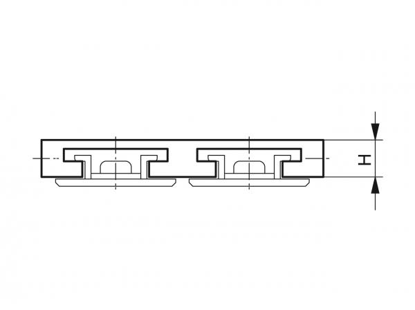 Guide curvate per catene a cerniera con guida TAB - Profili per convogliamento e trasporto - Murtfeldt GmbH Kunststoffe - Technische Zeichnung 5