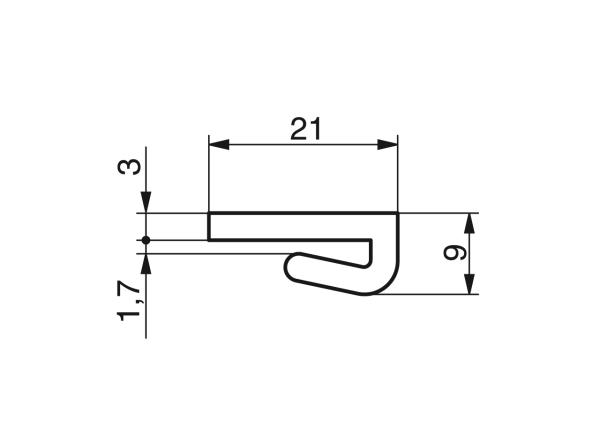 Profilés pour convoyeurs à charnières - Profilés pour la manutention et le transport - Murtfeldt GmbH Kunststoffe - Technische Zeichnung 9