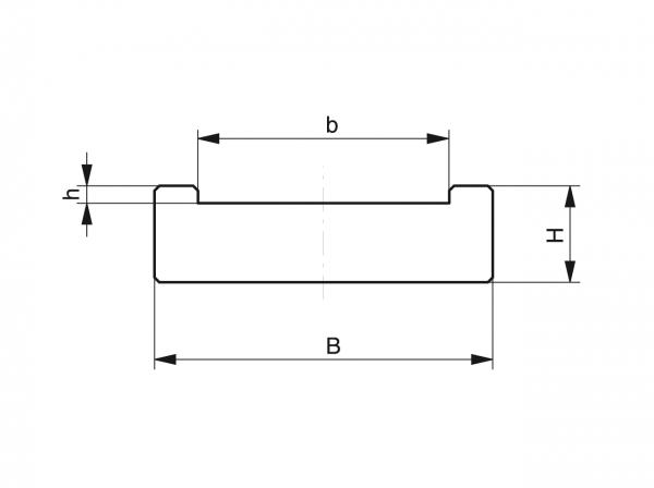 Tipo FR - Guide per cinghie - Murtfeldt GmbH Kunststoffe - Technische Zeichnung 1