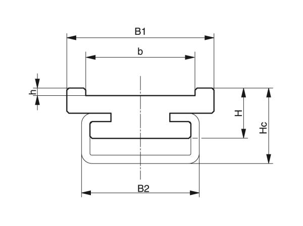 Tipo FRC - Guide per cinghie - Murtfeldt GmbH Kunststoffe - Technische Zeichnung 1