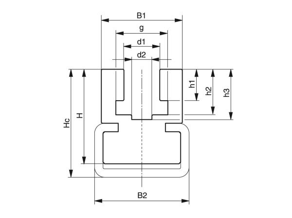 Tipo CK - Guide per catene a rulli - Murtfeldt GmbH Kunststoffe - Technische Zeichnung 1