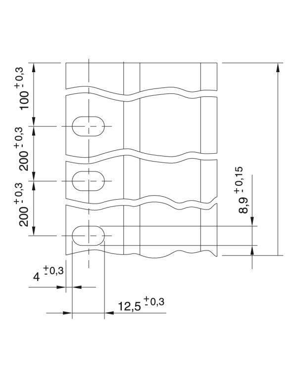 Tipo CKG 14H - Guide per catene a rulli - Murtfeldt GmbH Kunststoffe - Technische Zeichnung 2