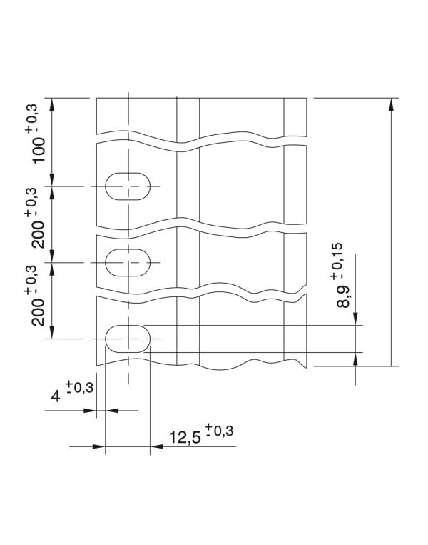 Tipo CKG 15V - Guide per catene a rulli - Murtfeldt GmbH Kunststoffe - Technische Zeichnung 2