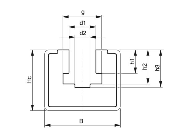 Tipo CKG - Guide per catene a rulli - Murtfeldt GmbH Kunststoffe - Technische Zeichnung 1