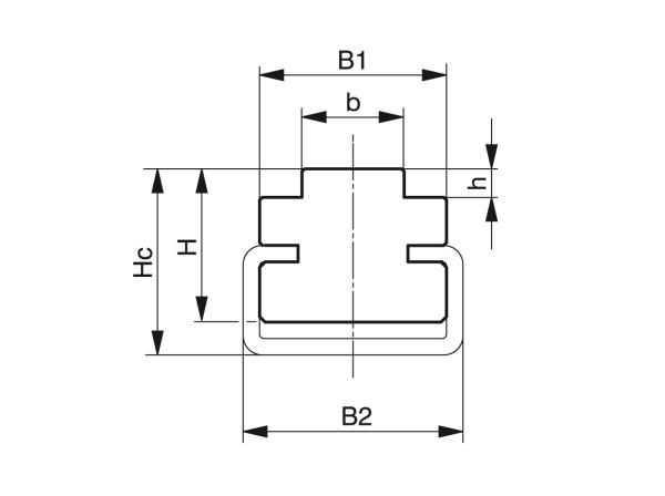 Tipo CT - Guide per catene a rulli - Murtfeldt GmbH Kunststoffe - Technische Zeichnung 1