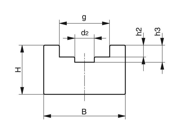 Tipo U - Guide per catene a rulli - Murtfeldt GmbH Kunststoffe - Technische Zeichnung 1