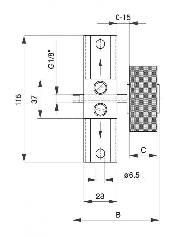 Rollenschmierung Typ RSM/RSM-B - Schmiersysteme Zubehör - Murtfeldt GmbH Kunststoffe - Technische Zeichnung 2