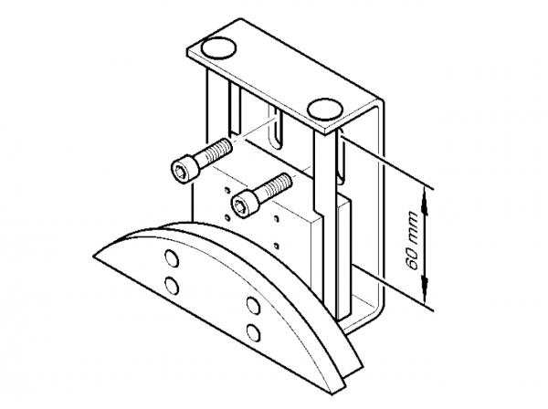 Spann-Boy® TS arc segment profile - Chain tensioners for roller chains - Murtfeldt GmbH Kunststoffe - Technische Zeichnung 1