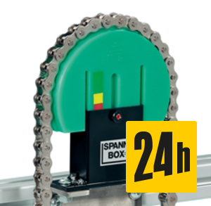 Spann-Box® Gr.1 mit Umlenkprofil 180° - Kettenspanner für Rollenketten - Murtfeldt GmbH Kunststoffe