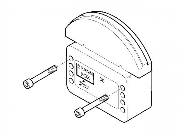 Spann-Box® size 30 with arc segment profile - Chain tensioners for roller chains - Murtfeldt GmbH Kunststoffe - Technische Zeichnung 2