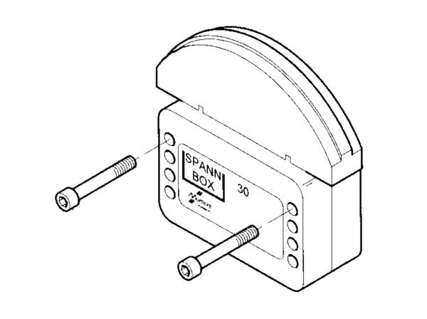Spann-Box® Gr.30 mit Bogenprofil - Kettenspanner für Rollenketten - Murtfeldt GmbH Kunststoffe - Technische Zeichnung 2