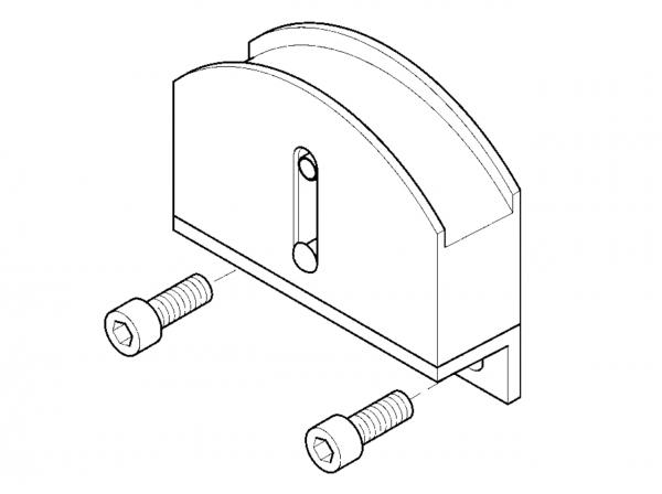 Mini-tensioner with arc segment profile - Chain tensioners for roller chains - Murtfeldt GmbH Kunststoffe - Technische Zeichnung 1